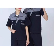 해피유통 여름 작업복 반팔 세트 jhjsl