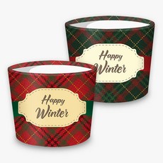 구뜨몰 겨울 크리스마스 에어홀더 92파이(10/13온스)/98파이(12/16온스)/98파이(24온스) 1박스 500개, 체크패턴2종