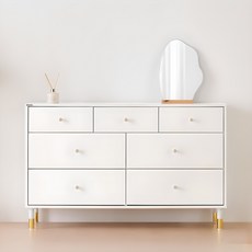 동서가구 아티움 3단 서랍장 방문설치, 화이트, 7단