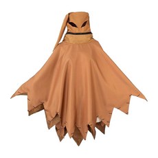 Oogie Boogie 코스튬 망토 후드 유령 망토 할로윈 크리스마스 카니발 파티 유니 브라운 망토 브라운. 원사이즈