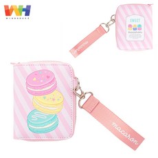 제삼오스토어 마카롱 스트랩 지갑 공주지갑 캐릭터지갑 핑크지갑 예쁜지갑