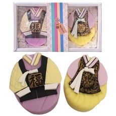 샤이닝데이 수제한복비누 남여한쌍 선물 답례품 100+2, 노랑한복비누1세트, 100g, 2개입