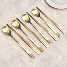 WiLLive 韓國產不鏽鋼餐具組, 亮面金, 湯匙+筷子, 4組