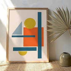 적 모양 그림 서예 포스터 아트 거실 침실 응접실 집에 예술 작품, D. 21X30cmFrameless