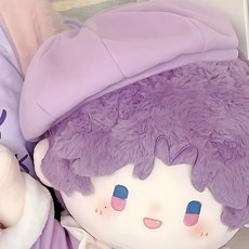 40cm 인형옷 35cm 인형옷세트 아이돌인형 분홍색 드레스 방울옷 인형꾸미기 애착인형, 40cm 인형옷 (인형제외), 보라색 쉬폰 모자
