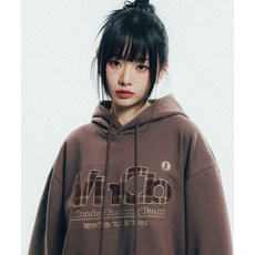 [벤힛] MRT 체크 아플리케 후드티_모카무스