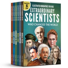 (영문도서) Illustrated Biography for Kids: Extraordinary Scientists Who Changed the World: Set of 6 Books Hardcover, Wonder House Books, English, 9789358562033