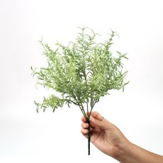 로즈마리 녹색 인조 식물 부쉬 조화 도매, 그린, 1개
