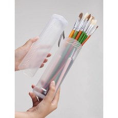 노블아트 플라스틱 원형 길이조절 반투명 붓통, 1개