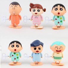 짱구 꿈꾸는 파자마 태엽 피규어/ 개별포장 캐릭터 장난감, 6개