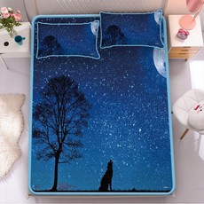 夏季星空冰絲涼蓆 學生宿舍單人牀兩件套 可摺疊, 星空8,90cm*190cm（單席無枕套）
