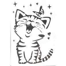 A40-0465 造型版 (Stencil) - 蝶古巴特 DIY 簍空模板 塗鴉 繪畫, 1個