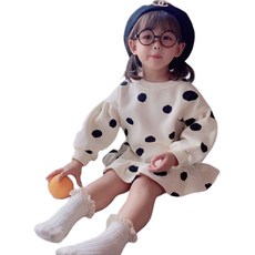 萱寶媽咪baby童裝館 韓版兒童秋冬薄款長袖衛衣花苞裙 女童長袖連身裙 長袖連身洋裝 衛衣裙