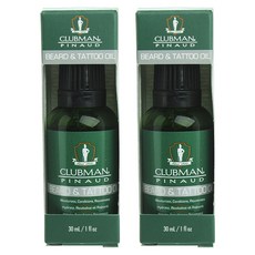 클럽맨 비어드 앤 타투 오일, 2개, 30ml
