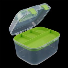 리에스 2단 휴대용 멀티박스 가정용구급함케이스, 소 - 레드