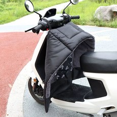 겨울 오토바이 방한 따뜻한 토끼소녀 무릎 담요 스쿠터 배달 보온커버 무릎토시, A. 스플릿 타입, A. 심플 블랙  그립 없음