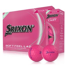 스릭슨 SOFT FEEL LADY 골프공 2피스 42.67mm, PASSIONPINK, 12개입, 1개