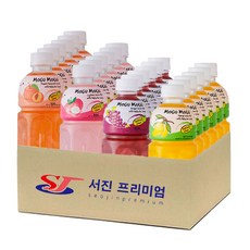 [이젠서진] 모구모구 4종 320mlx36개 (복숭아8개+리치8개+포도8개+망고8개+4개랜덤서비스), 24개, 320ml