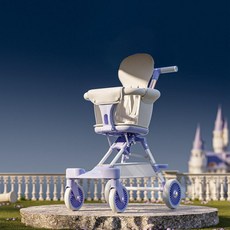 접이식 유모차 여행용 경량 휴대용 캐릭터 기내용, 1개, 스노우화이트 B