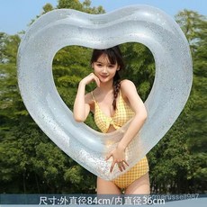 新品特惠5.19 ins網紅遊泳圈愛心泳圈成人女可愛腋下圈浮圈水上拍照高顔值泳圈, 90紅色愛心泳圈（70-150斤）,加氣筒, 1個