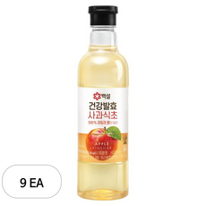 백설 건강 발효 사과식초, 500ml, 9개