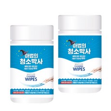 (무료배송)유한그린텍 마법의 청소박사 150매 원통형 2통 청소 물티슈 크리너 기름때 찌든때 제거, 2개
