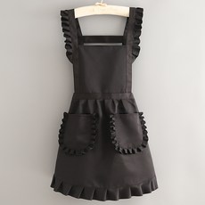 가정용 주방 앞치마 여박양기 공주풍 앞치마 허리 편안 내마모 밥 작업복 색깔8 1개, 색깔5 × 1개