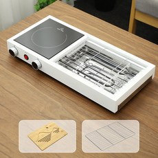 1500W 전기 세라믹 스토브 in 가정용 바베큐 그릴 다기능 3단계 조절 가능한 220V, AU, White