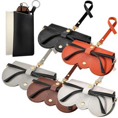 5+2 부드러운 가죽 선글라스 가방 스트랩이 있는 부드러운 펠트 안경 정리함 가방 여성 및 남성용 휴대용 안경 케이스