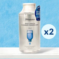 제이엠솔루션 H9 히아루로닉 앰플 클렌징 워터 아쿠아, 500ml, 2개
