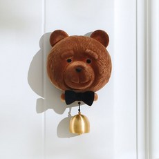 땡큐베리메르시 벨벳 곰돌이 도어벨 현관문종 출입문종 개업 이사 집들이 선물