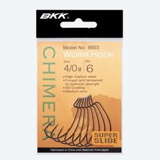 BKK CHIMERA 曲柄鉤 軟蟲鉤 路亞 德州釣組 卡羅萊納釣組 釣魚配件, 1個, 5/0