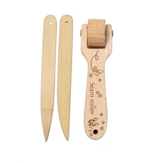 나무 롤러 프레스 퀼팅 도구 재단사 클래퍼 편평 DIY 바느질 벽지 패브릭 장식 액세서리, 03 type 4