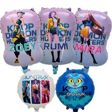 루미팝 케데헌 케이팝데몬헌터스 대형 풍선 은박 호일, 1세트, 혼합5종 A