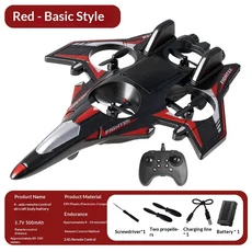 RC헬기 비행기 전투기 드론 무선 조정 카 자동차 오프로드 드리프트 포크레인 ZY-907 RC 드론 쿼드콥터 전, 04 Red-Basic