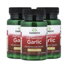 Swanson Garlic 마늘 400mg 60캡슐 3개 갈릭