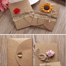 조화감사카드 모형꽃엽서 기념일 꽃카드 감사답례카드 초대장 돌잔치 기념일 축하카드 선물 마제련 소, 해바라기소