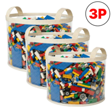 비바리카 3P 오픈형 투명 장난감 보관함 안전 PVC, 1세트