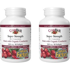 네추럴팩터스 크랜리치 크랜베리 500MG 90정 2개