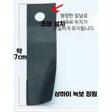 예초기날 잔디깎기 멀칭 블레이드 교체 17cm 고급 플랫헤드 블레이드, 1개