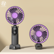NUNUHANA 휴대용 저소음 미니 손 선풍기 W61, 그레이