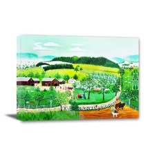 KAVORA그랜드마 모지스치유 거실 그림액자캔버스 명화 인테리어 포스터 모지스 봄, B04.농장의 이른 여름