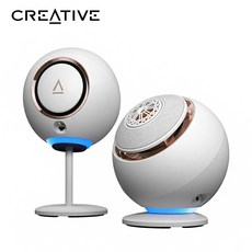 CREATIVE Pebble Nova 桌上型無線藍牙喇叭 50W 無線藍牙連接 小巧精緻設計 輕鬆享受高品質音樂體驗, 白色