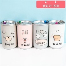 創意易拉罐濕巾 寶寶手口濕紙巾 可愛卡通迷你學生濕巾 一次性清潔巾, 1個, 我好方 2桶【約60片】
