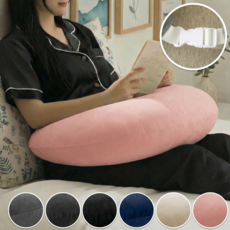 륀레브 부드러운 18색상 팔 받침 허그 쿠션 독서 학생 성인 침대 스위치 게임 게이밍 리딩 C 형 푹신한 북 용 스터디 초승달 대형 소파 바나나 초승 달 걸이 베드 받이 솜 포함, 핑크