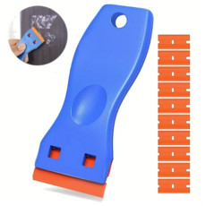 스티커 끈끈이 제거기 스크래퍼 리필10개입, 블루, 1세트