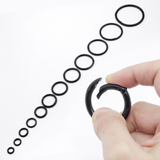 오픈키링 오픈 키오링 10~75mm O링 오링고리 원터치, 블랙매트, 1세트