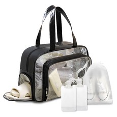 노티드트립 수영가방 비치백 방수 파우치, 블랙