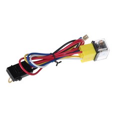 우리파파 4핀 12v 24v 40a 자동차 릴레이 오토바이 릴레이 배선세트 퓨즈포함, 4핀 12v 40A (블랙), 1개