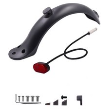 桃園出貨 小米滑板車配件 小米車滑板m365/1S配件 滑板配件 小米電動滑板車後擋泥板帶掛鉤m365除泥板1S擋水板, 黑色后擋泥+塞子+尾燈（螺絲工具）, 1個